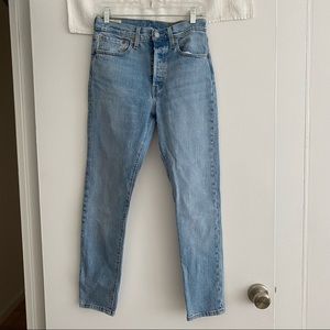 Levi’s 501 S skinny jeans in excellent condition.